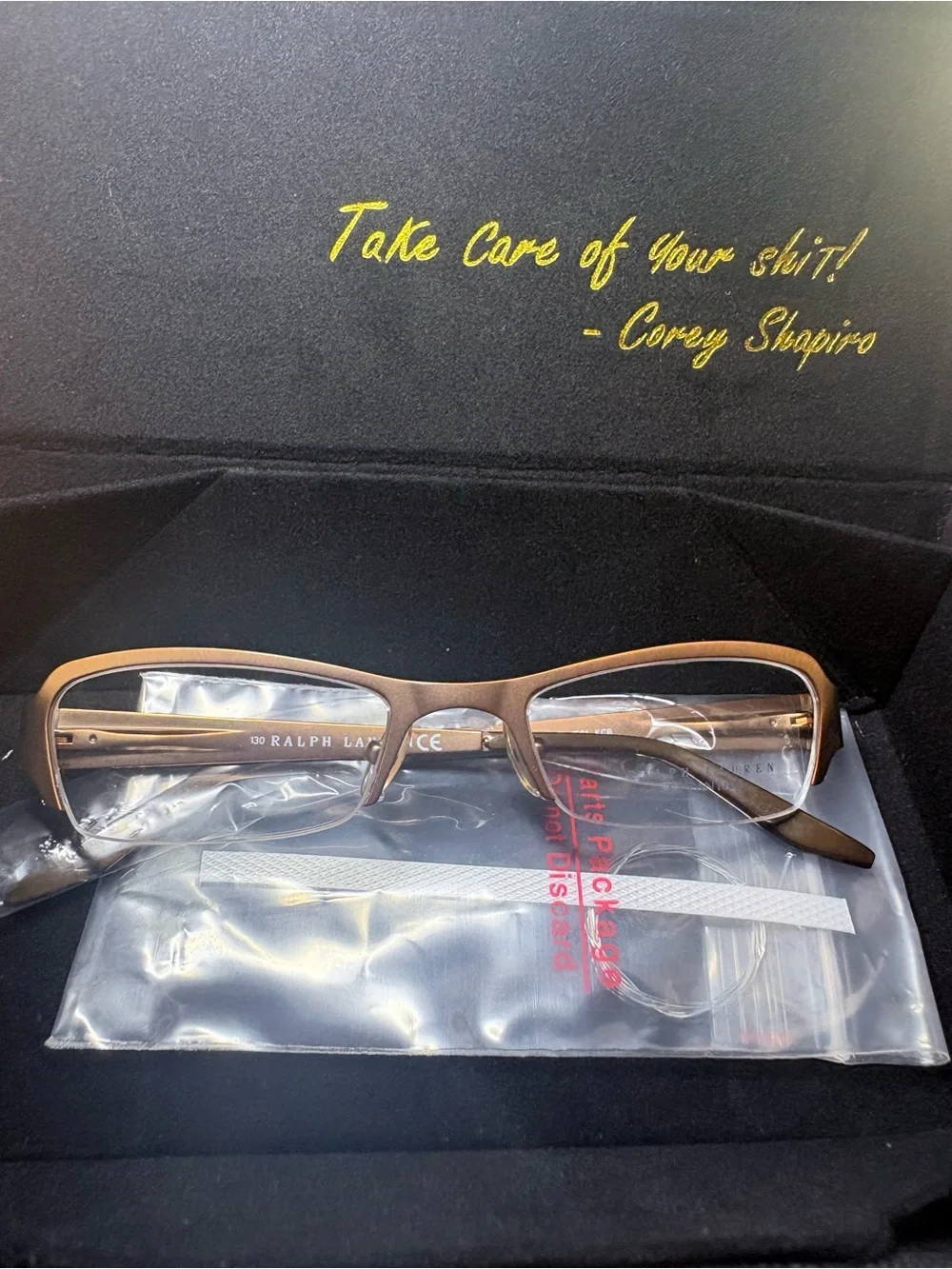 Vintage Ralph Lauren Titanium Eyeglasses in Metallic Bronze